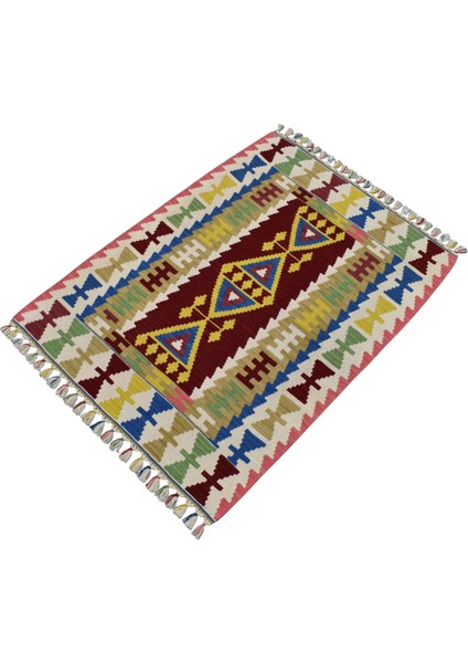 El Dokuma Yün Pınarbaşı Kayseri Kilimi 0126 - Yeni - Çok Renkli fırsatları