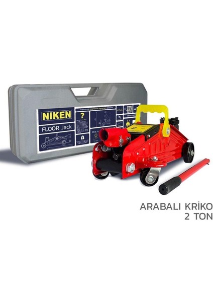 2 Ton Kapasiteli Tekerlekli Araç Krikosu, Güçlü, Dayanıklı ve Pratik Kullanım