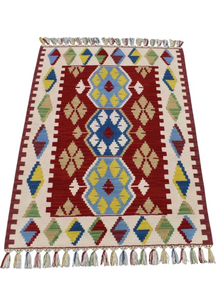 El Dokuma Yün Pınarbaşı Kayseri Kilimi 0131 - Yeni - Çok Renkli