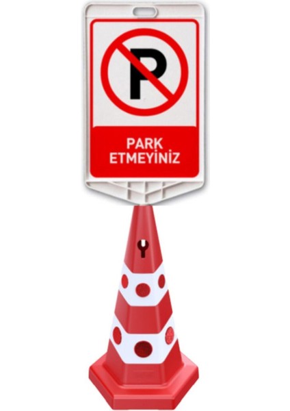 Çift yönlü dikdörtgen reklam dubası, logosuz, dayanıklı ve kullanışlı park işareti