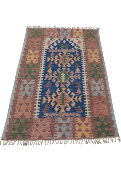 El Dokuma Yün Balıkesir Kilimi 0128 - Vintage - Çok Renkli fiyatları