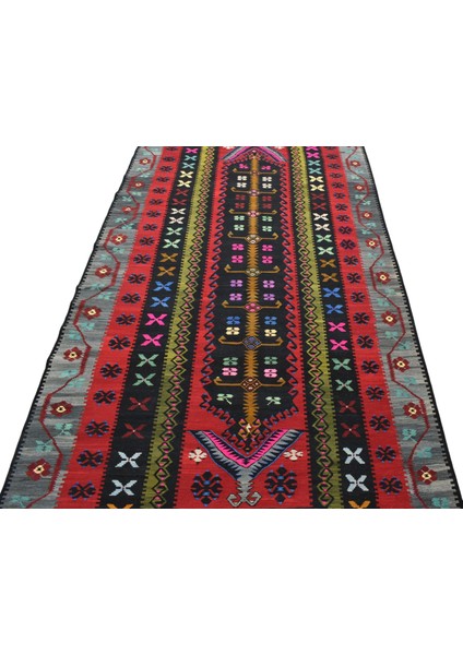 El Dokuma Yün 6m2 Güllü Çiçekli Karabağ Kilimi 0143 - Yeni - Çok Renkli fırsatları