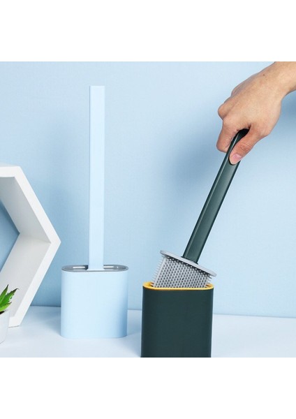 Duvara Monte Edilebilir Kapaklı Askılı Klozet Yumuşak Silikon Başlıklı Tuvalet Fırçası Seti GO50607634700 fiyatları