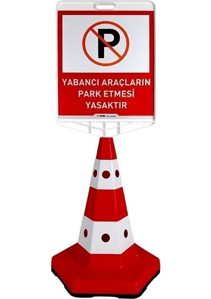 Gözlü Trafik Koni Seti, Güvenli ve Görünür Park Çözümü 4'lü Paket