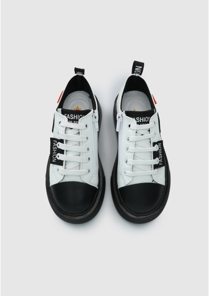 Beyaz-Siyah Erkek Çocuk Sneaker indirimleri