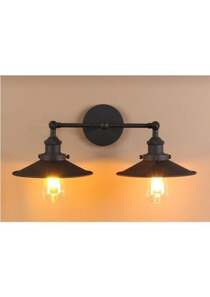 Mylights Ikili Siyah Duvar Aplik Okuma Lambaı Gece Lambası