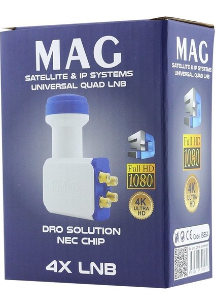 Dörtlü Quad Lnb Altın Uçlu Nec Chip 0.1db (4172)