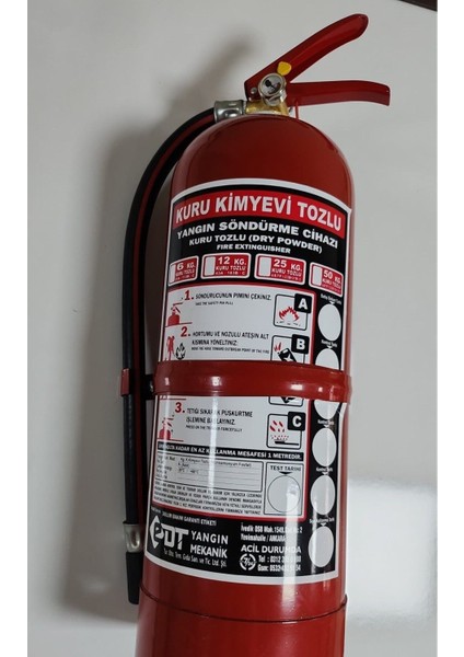 6 kg Kuru Kimyevi Tozlu Yangın Söndürme Cihazı ( Tüpü )