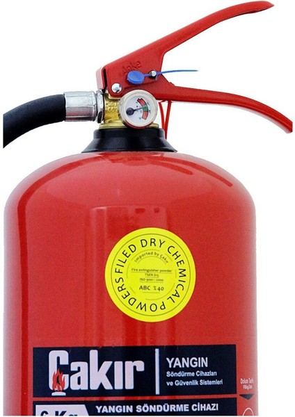 Çakır 6 kg Yangın Söndürme Tüpü - Kuru Kimyevi Tozlu Abc indirimleri