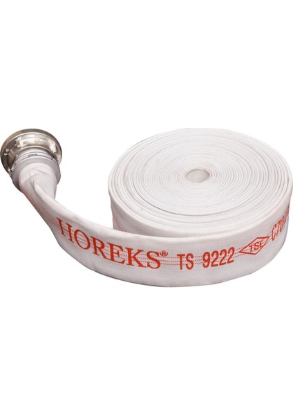 Beyaz 20 m Termoplast Yangın Hortumu, TS 9222 ve EN 14540 Belgeli