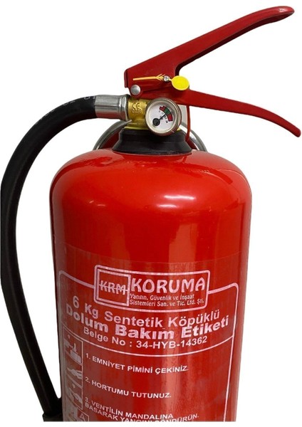 6 kg Sentetik Köpüklü Cihaz Ruhsata Uygundur