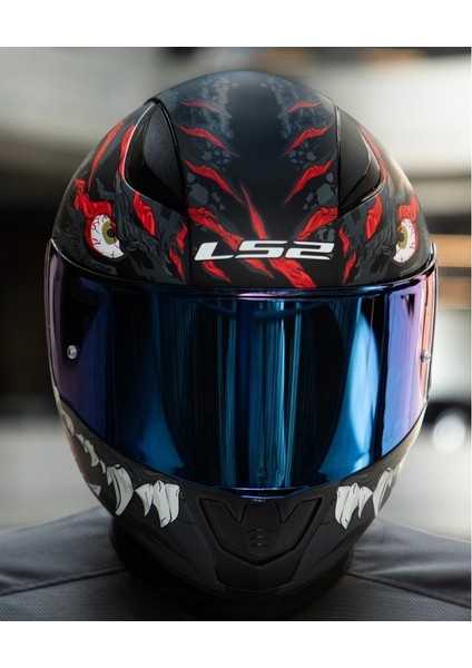 Rapıd 2 Race Kaıju Fullface Motosiklet Kaskı Mavi Camlı