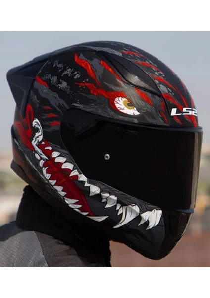Rapıd 2 Race Kaıju Fullface Motosiklet Kaskı Siyah Camlı
