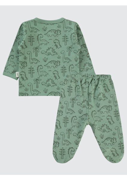 Erkek Bebek Pijama Takımı 1-6 Ay Soft Haki