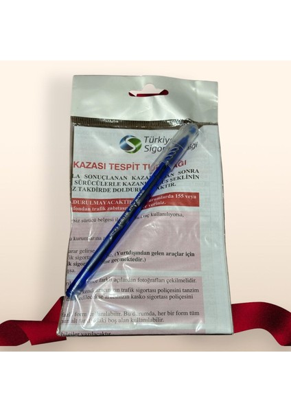 Kaza Tespit Tutanağı + Kalem 1 Adet modelleri