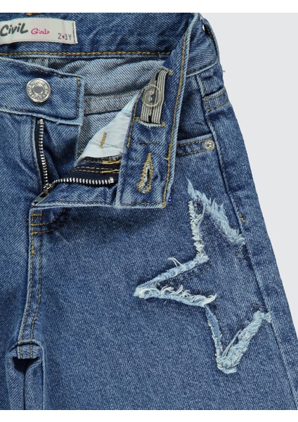 Kız Çocuk Pantolon 2-5 Yaş Mavi modelleri