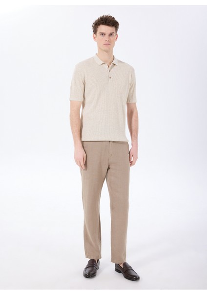 Bej Erkek Polo Yaka Regular Fit Jakarlı Kazak FC5SM-KZK 2047 fiyatları