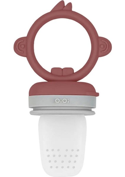 Silikon Püre Meyve Sebze Emziği Velvet Rose / Powder Grey