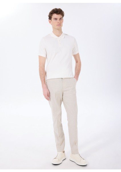 Bej Erkek Basic Çizgili Chino Pantolon F5SM-PNT 2303 fiyatları