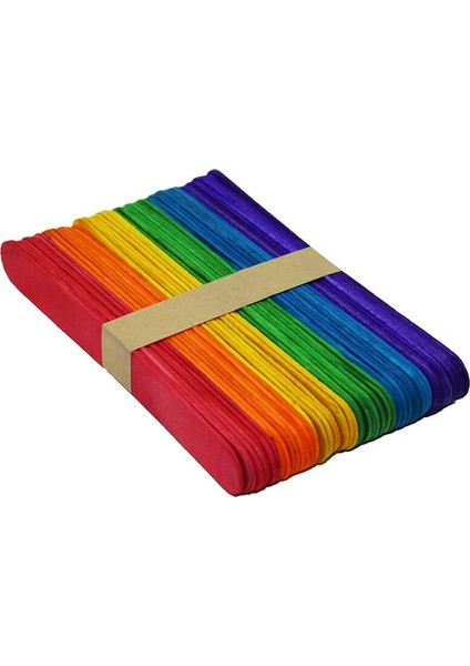 50 Pcs Renkli Ahşap Elişi Çubuk GO5060GOK140258