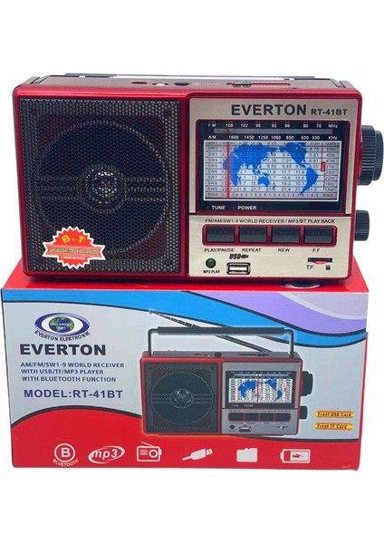RT-41BT USB Şarzlı Radyo Bluetooth - Mp3 - Tf Card (4172)