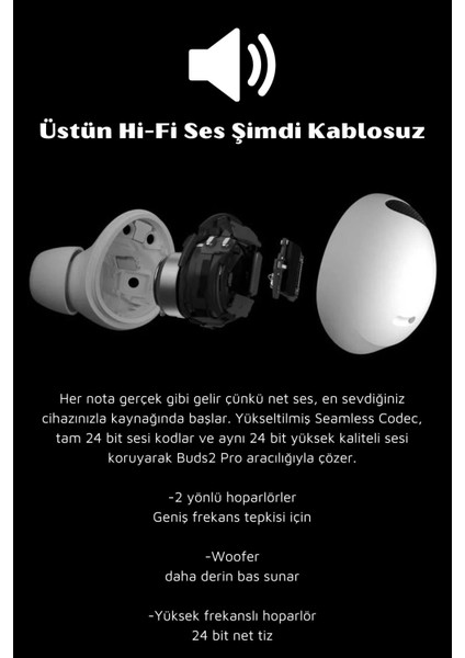 Anc Özellikli Su Geçirmez Bluetooth Kulaklık Kulakiçi Çift Mikrofonlu Dokunmatik Kablosuz Buds 2 Pro