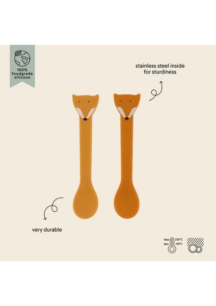 Silikon 2li Kaşık Seti Mr. fox fiyatları