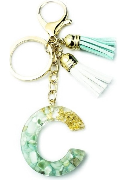 Aqqogib Kadınlar Için Anahtarlık Alphaacc Çanta Takılar Adan Zye Çantalar Için ， Ilk Harfli Saçak (Yurt Dışından) modelleri