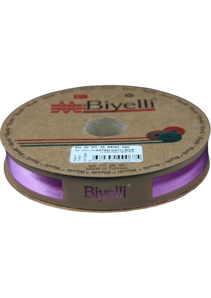 Biye Saten Katlı 068 Gül Kurusu 2 cm 25 Metre %100 Polyester
