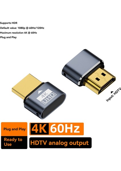 Adet - Uyumlu Sahte Fiş 4K Hdr Sanal Monitör Edıd Başsız Hayalet Emülatörü 4K 60Hz 1080 120Hz B Desteği (Yurt Dışından) fiyatları