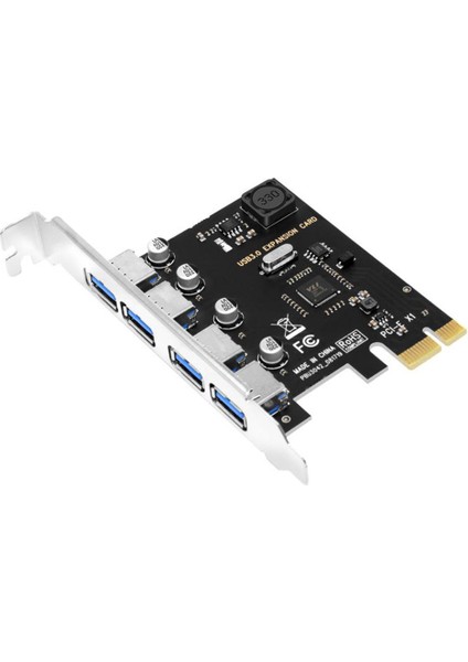 Port USB 3.0 Pcı-E Genişletme Kartı Pcı Express Pcıe Hub Adaptörü 4 Port Usb3.0 Denetleyici (Yurt Dışından)