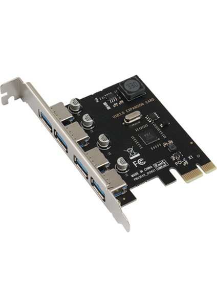 Port USB 3.0 Pcı-E Genişletme Kartı Pcı Express Pcıe Hub Adaptörü 4 Port Usb3.0 Denetleyici (Yurt Dışından)