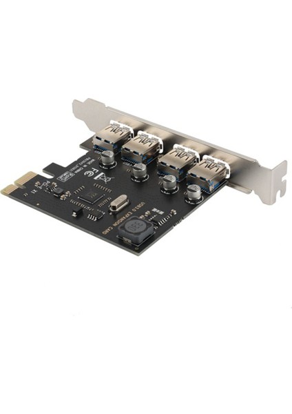 Port USB 3.0 Pcı-E Genişletme Kartı Pcı Express Pcıe Hub Adaptörü 4 Port Usb3.0 Denetleyici (Yurt Dışından)