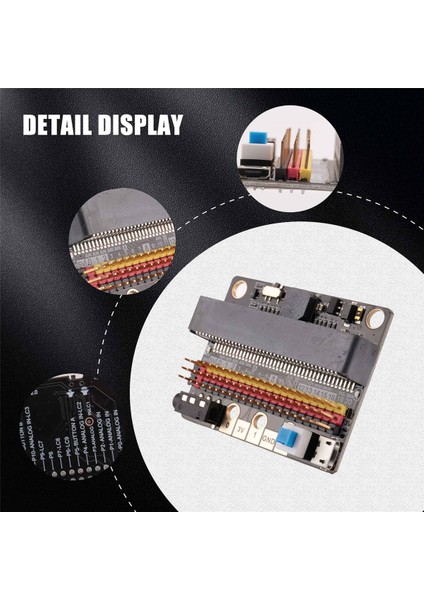 Bbc Kids's Python Grafik Programlama Için Buzzer'lı Micro-Bit Genişletme Kartı Iobıt V2.0 Breakout Adaptör Kalkanı (Yurt Dışından)