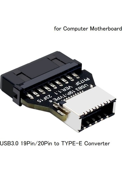 Usb3.0 19PIN/20PIN - Type-E Dönüştürücü Adaptör Şasi Ön Panel Type C Bilgisayar Anakartı Için Tak-Çıkar Bağlantı Noktası (Yurt Dışından)