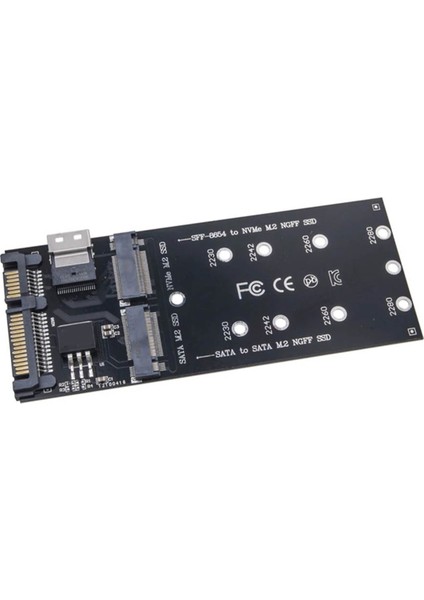 M2 SSD Adaptörü M.2 Sata Ngff To + Nvme SFF-8654 Dönüştürücü Genişletme Kartı (Yurt Dışından)