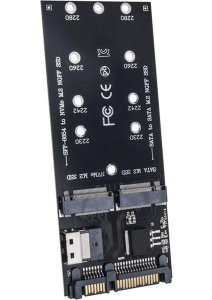 M2 SSD Adaptörü M.2 Sata Ngff To + Nvme SFF-8654 Dönüştürücü Genişletme Kartı (Yurt Dışından)