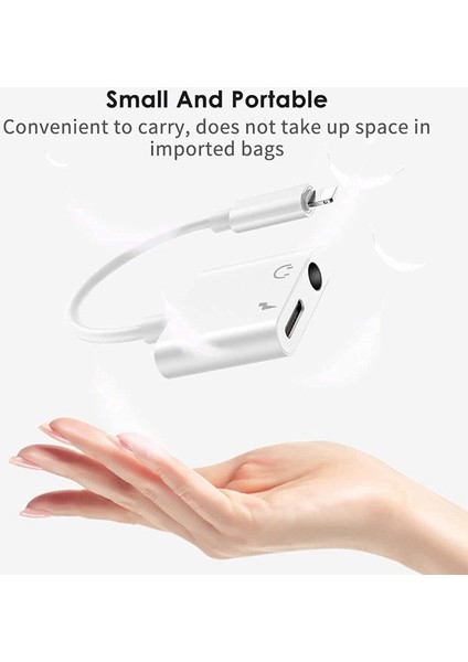 2'si 1 Arada - 3,5 mm Bağlantı Için Kulaklık Adaptörü /12 PRO/11/11PRO/SE/8/7/6 (Yurt Dışından)