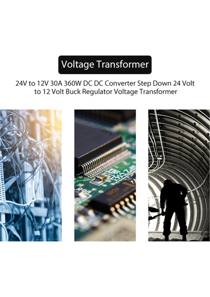 24V Ila 12V 30A 360W Dc Dönüştürücü 24 Volt 12 Buck Regülatör Voltaj Trafosu (Yurt Dışından)