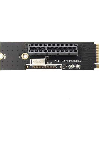 Ngff M.2 - Pcı-E 4x X1 Yükseltici Kart M2 Nvme Pcıe X4 Gpu Btc Madenciliği Için LED Voltaj Göstergeli (Yurt Dışından)