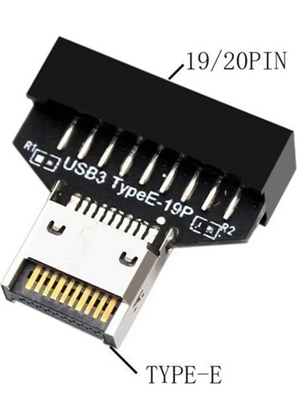 2 Adet Bilgisayar Anakartı Usb3.2 Tip-E 20PIN - USB 19P Şasi Ön Tip Ac Uzatma Adaptörü (Yurt Dışından)