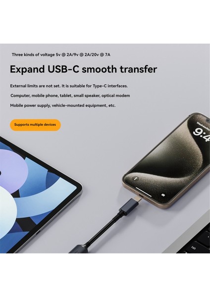 40W Dc Dizüstü Bilgisayar Şarj Cihazı 5V 9V 20V 4.5x0.6mm Dişi - USB C Tipi Pd Güç Adaptörü Dönüştürücü Hızlı Şarj Kablosu (Yurt Dışından)
