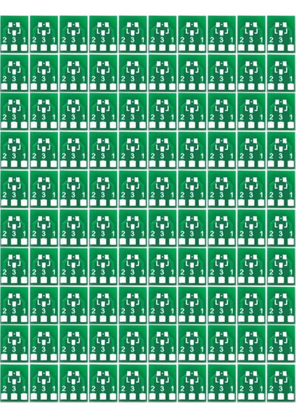 SOT23 SOT23-3 Dönüş Sıp3 Çift Taraflı Smd'den Dıp Adaptör Dönüştürücü Sot Sıp Ic Soket Pcb Kartı Kendin Yap Kiti 100 Adet (Yurt Dışından)