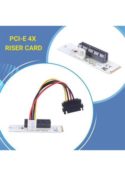 Ngff M.2 - Pcı-E 4x Yükseltici Kart M2 Anahtar M Pcıe X4 Adaptörü Eth Madenciliği Için LED Voltaj Göstergeli (Yurt Dışından)