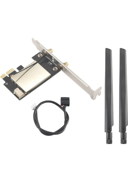 Pcıe Wifi Kart Adaptörü Bluetooth Çift Bant Kablosuz Ağ Tekrarlayıcı Adaptörü Pc Masaüstü AX200 9260AC Için (Yurt Dışından)