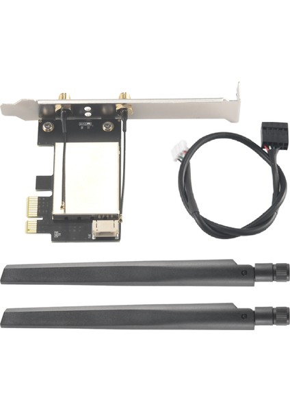 Pcıe Wifi Kart Adaptörü Bluetooth Çift Bant Kablosuz Ağ Tekrarlayıcı Adaptörü Pc Masaüstü AX200 9260AC Için (Yurt Dışından)