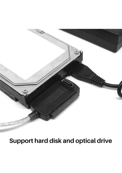 USB 2.03.52.5 Ide Sata Sabit Disk Sürücüsü HDD Dönüştürücü Kablo Adaptörü Siyah (Yurt Dışından)