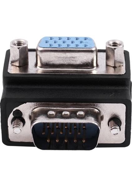 15-Pin VGA Erkek - Dişi M/f Dik Açı Adaptörü (Yurt Dışından)