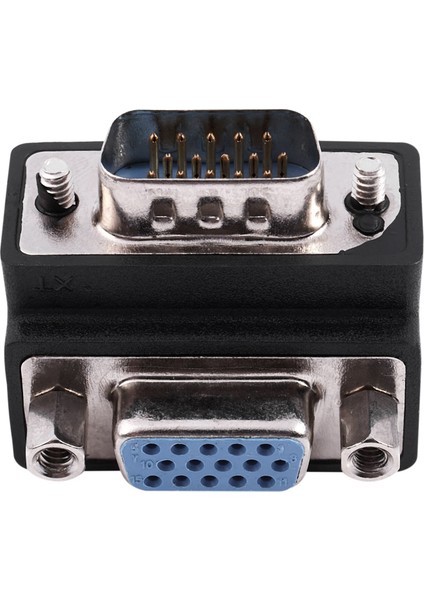 15-Pin VGA Erkek - Dişi M/f Dik Açı Adaptörü (Yurt Dışından)