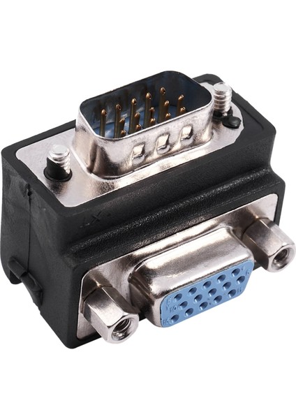 15-Pin VGA Erkek - Dişi M/f Dik Açı Adaptörü (Yurt Dışından)